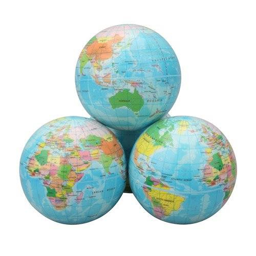 Piłka piankowa globus 6 cm