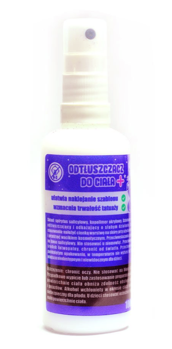 Preparat do skóry odtłuszczacz do tatuażu PLUS + (Quick Tattoo) 100 ml