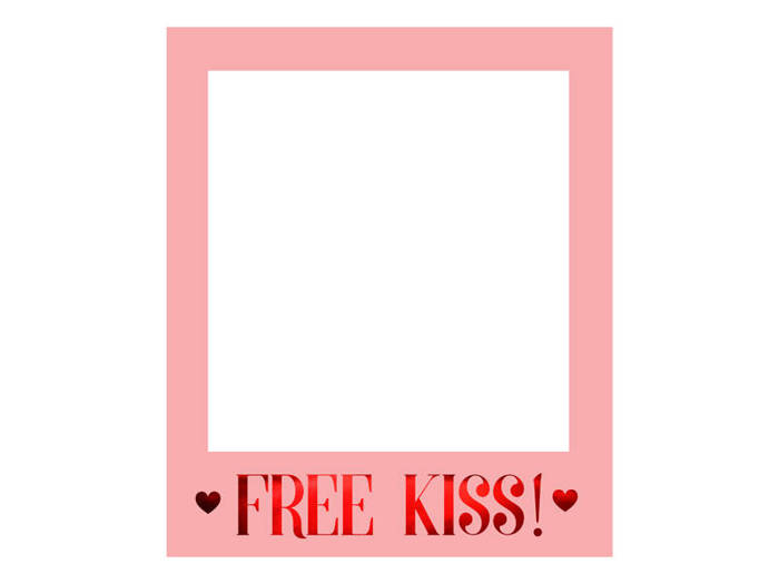 Ramka do zdjęć fotobudka selfie Free Kiss 50x59 cm