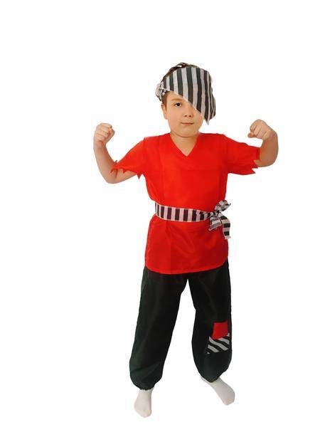 Strój PIRAT dla dzieci zestaw (bluza, spodnie, pasek, chusta)