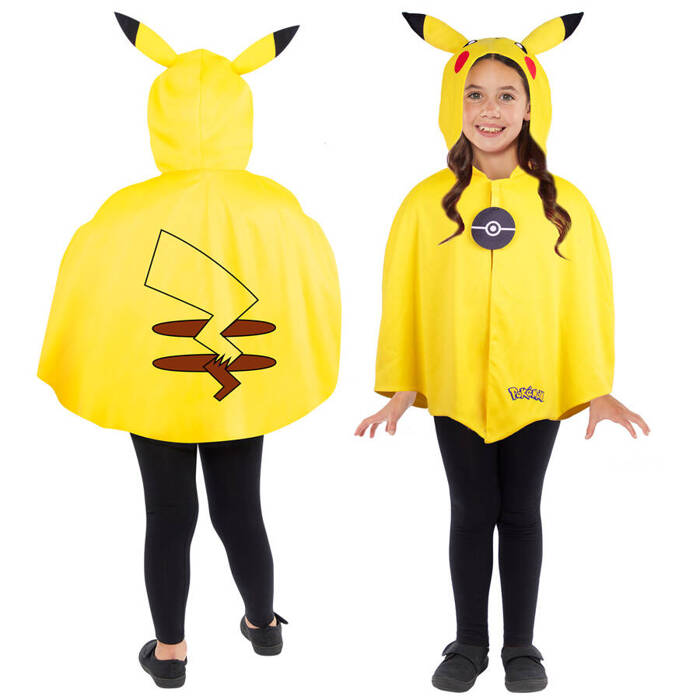 Strój dla dzieci Pokemon Pikachu żółta peleryna