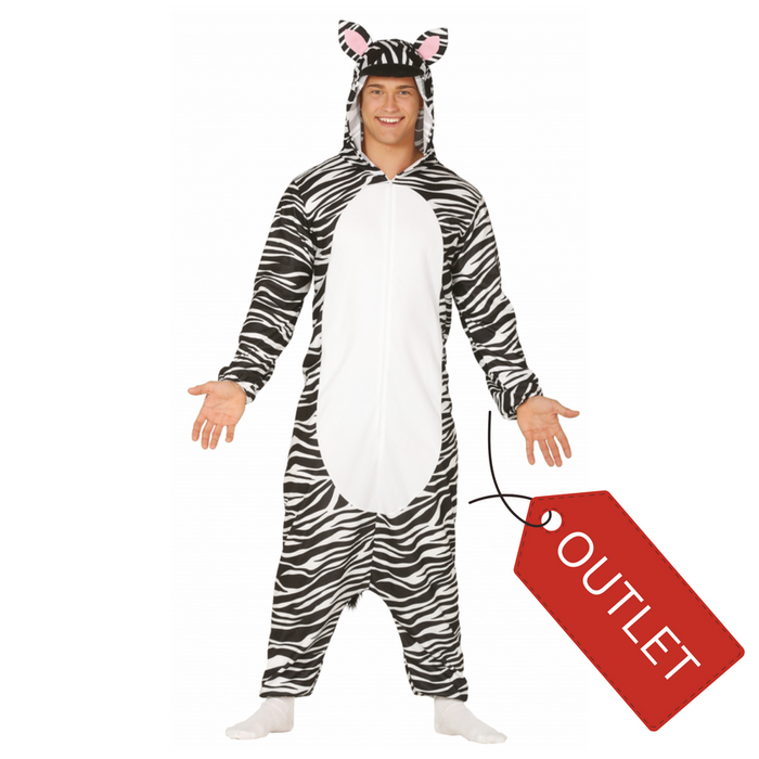 Strój onesie kigurumi ZEBRA piżama - OUTLET - zepsuty zamek