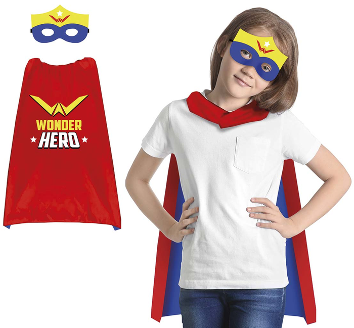 Superman Wonder Hero strój dla dzieci zestaw peleryna maska