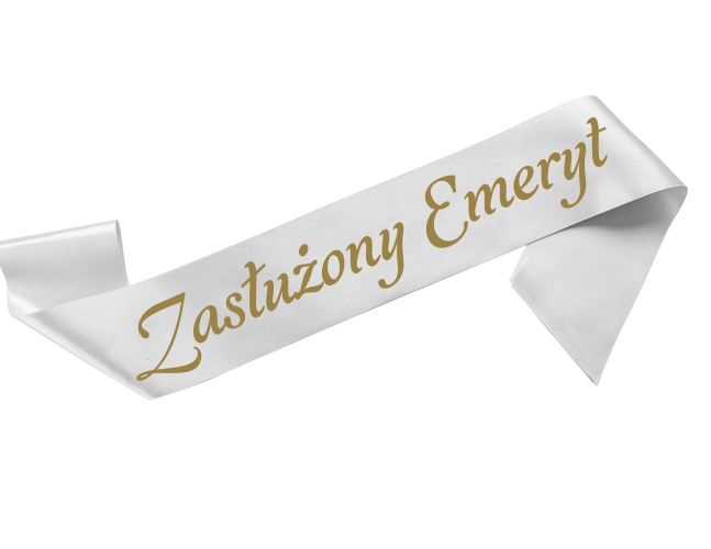 Szarfa satynowa ZASŁUŻONY EMERYT emerytura