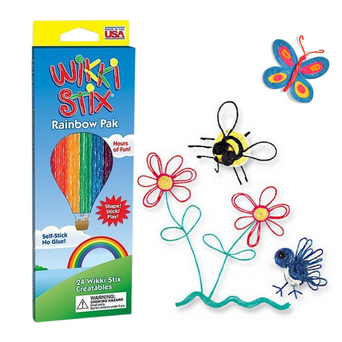 Sznureczki woskowe kreatywne Wikki Stix - Rainbow Pak 24 szt.