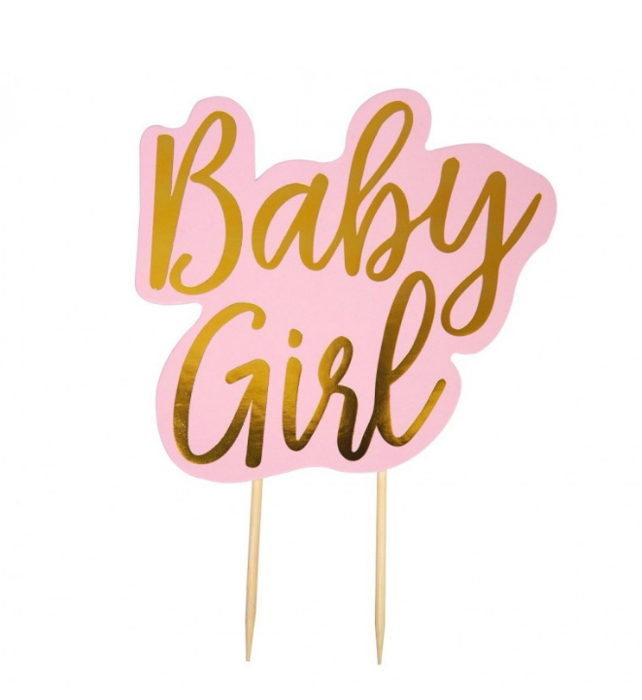 Topper dekoracyjny na tort Baby Shower - Baby Girl