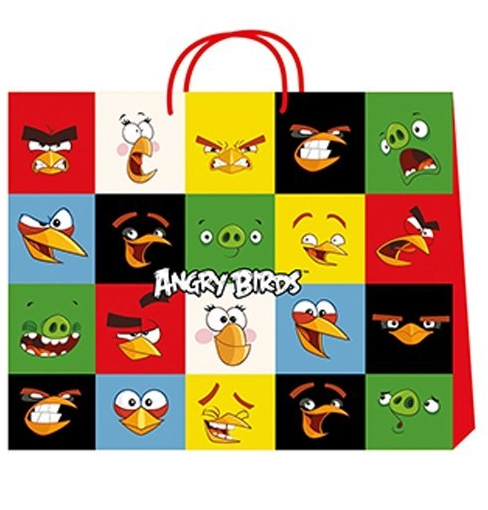 Torebka prezentowa 41 x 33 x 14 cm Angry Birds bohaterowie