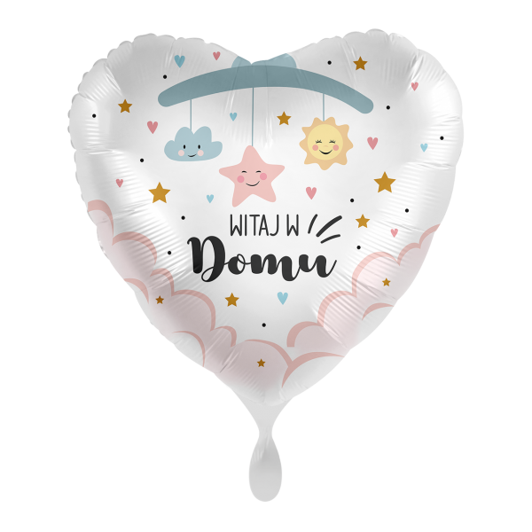 WITAJ W DOMU balon foliowy serce 18"