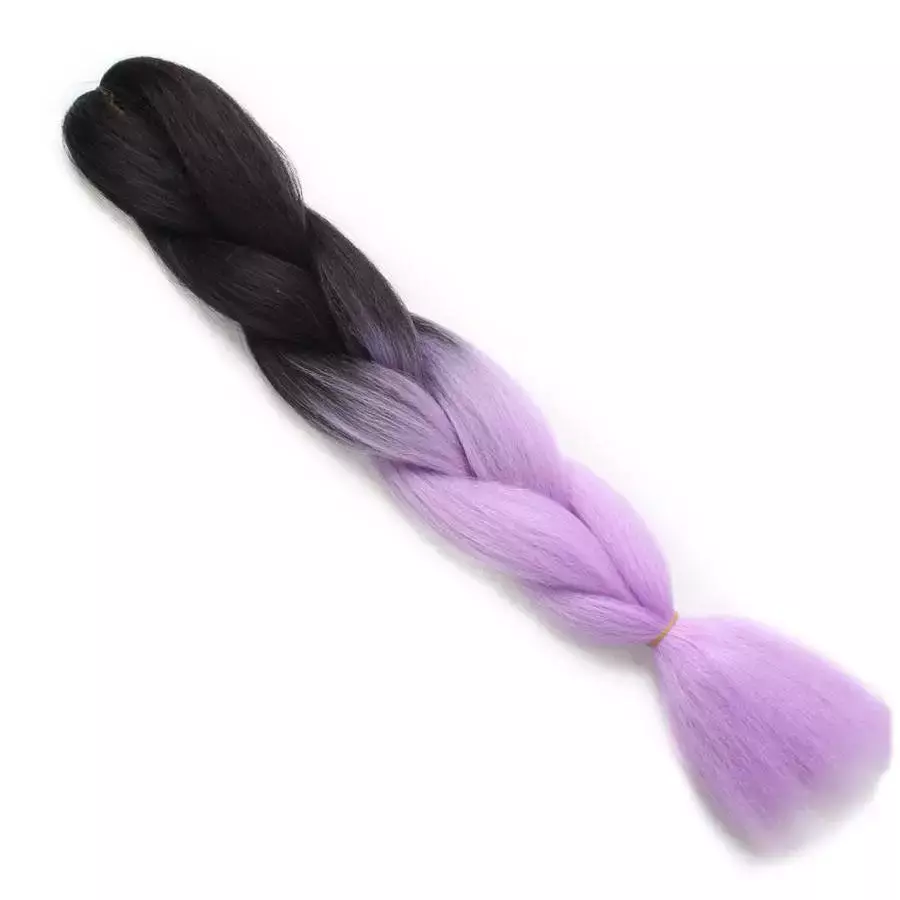 Włosy syntetyczne warkocze warkoczyki 60 cm - czarno fioletowe