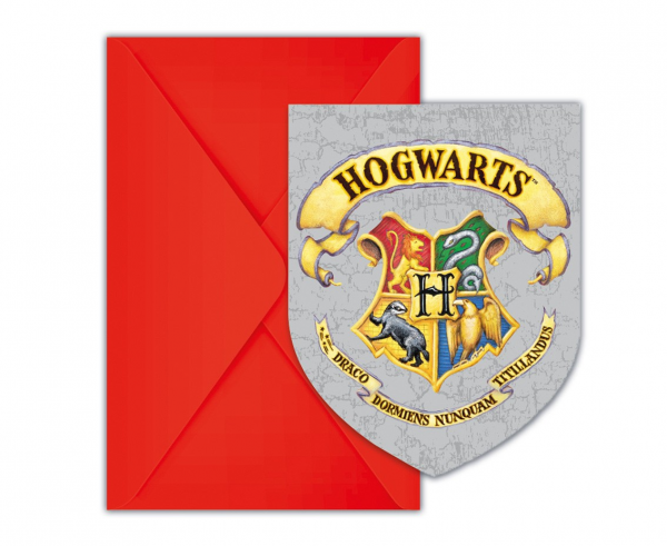 Zaproszenia z kopertą Harry Potter Hogwarts 6 szt.