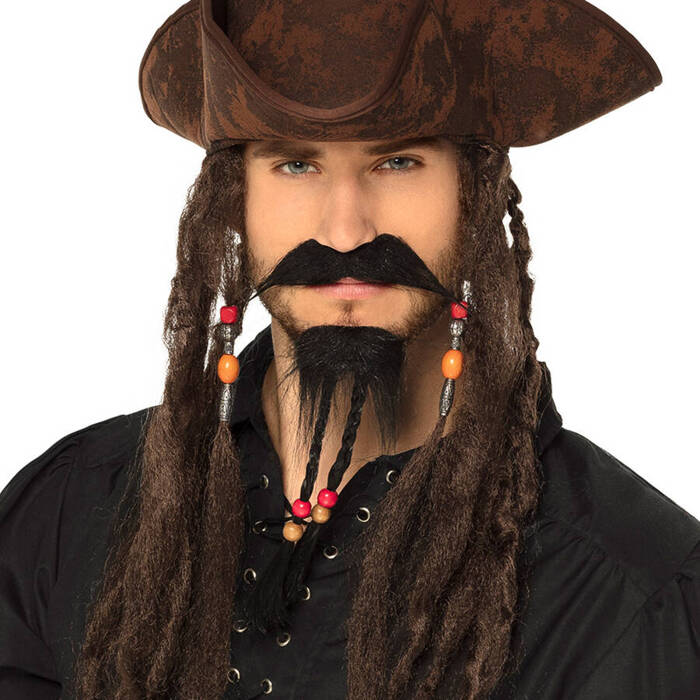 Zestaw wąsy i broda pirackie, Pirat