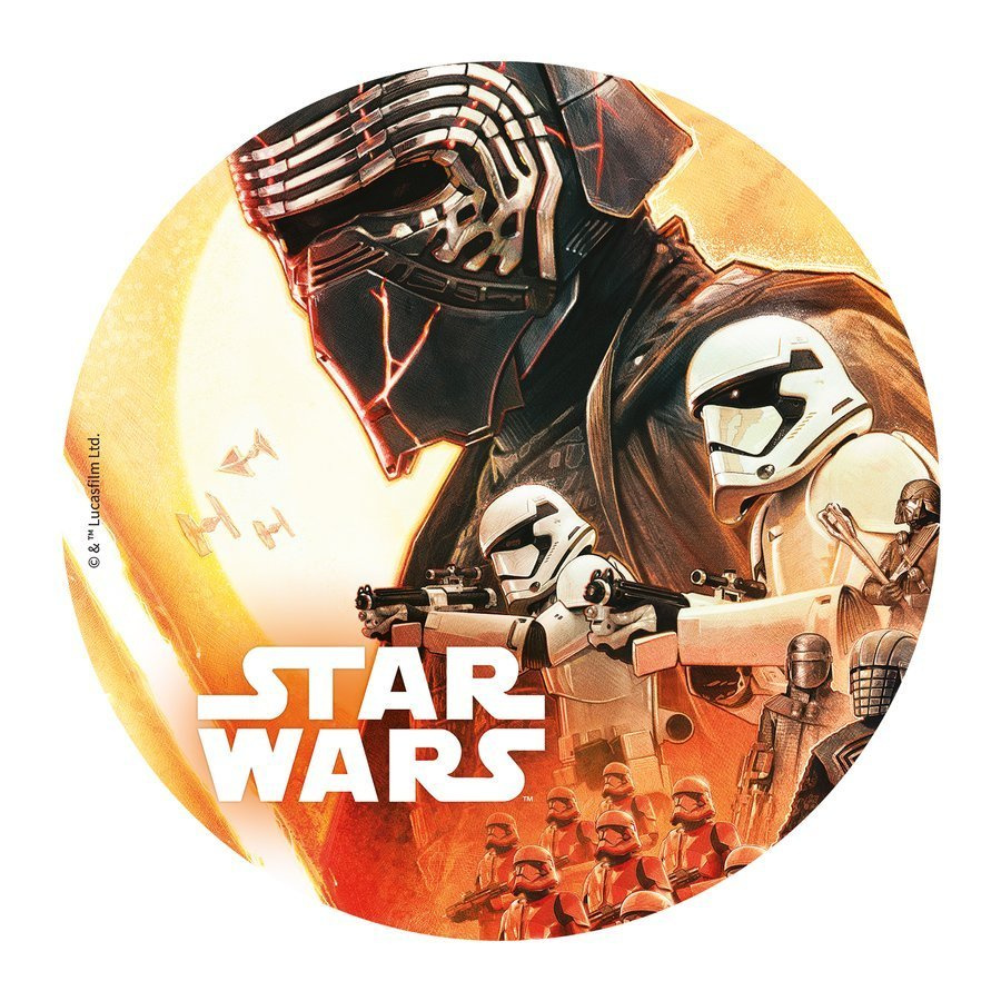 STAR WARS Jadalny dekoracyjny OPŁATEK NA TORT 20 cm Star Wars IMPREZY