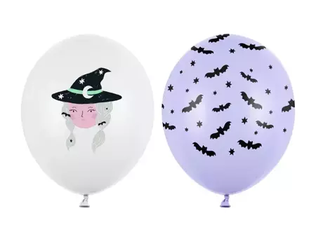 Balon HALLOWEEN Nietoperze Czarownica 30 cm 1 szt. mix