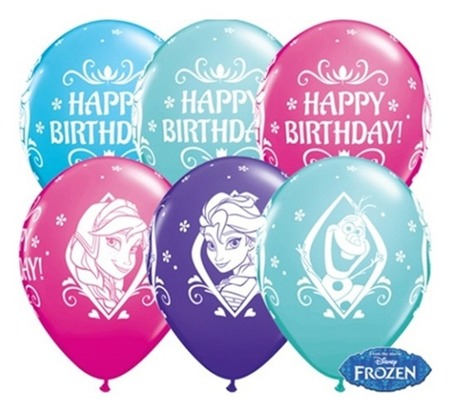 Balon Qualatex 11 cali Frozen Happy Birthday 1 szt 
