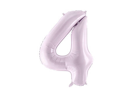 Balon foliowy CYFRA 4 pastelowy fioletowy 72 cm