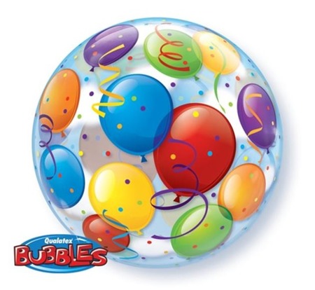 Baloniki kula kolorowa Bubble Deco balon Qualatex 22''