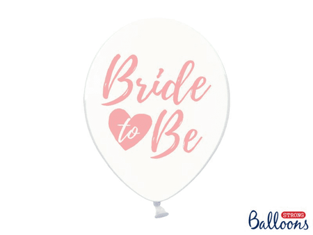 Balony Bride to be 6szt pudrowy róż