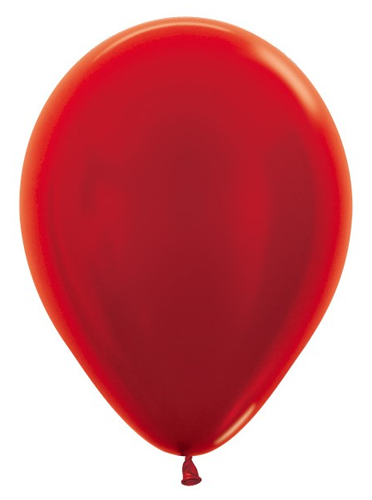 Balony Sempertex Metallic 12'' 100 szt. Red