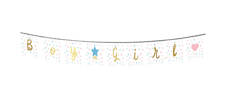 Baner girlanda Boy or Girl BABY SHOWER 220 cm