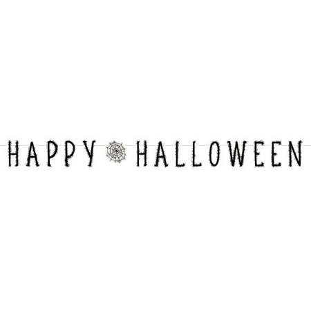 Baner girlanda Happy Halloween pajęczyna 180 cm