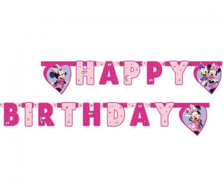 Baner urodzinowy "Happy Birthday" Myszka Minnie Junior 200 cm