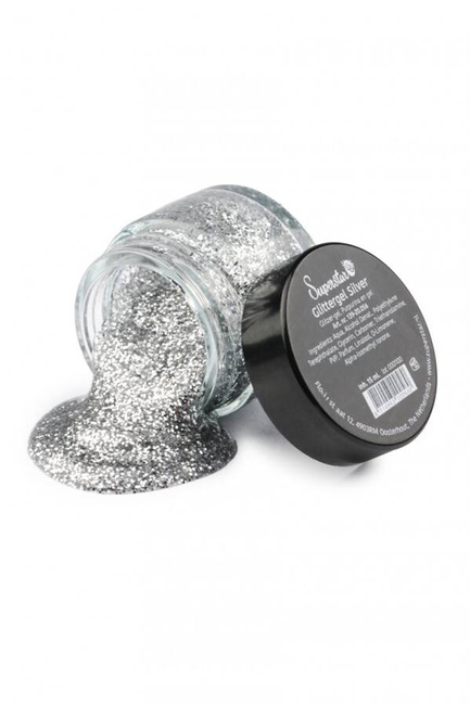 Brokat w żelu do ciała i włosów Silver srebrny Superstar 15 ml