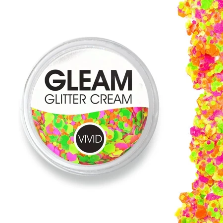 Brokat w żelu krem VIVID Glitter GLEAM Glitter Cream, kolor Ignite UV 7,5g