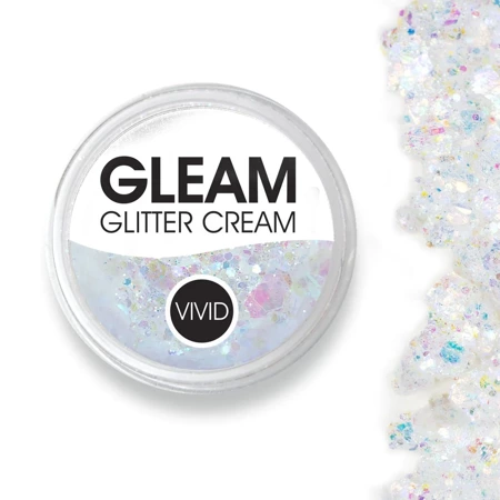 Brokat w żelu krem VIVID Glitter GLEAM Glitter Cream, kolor Purity 10 g