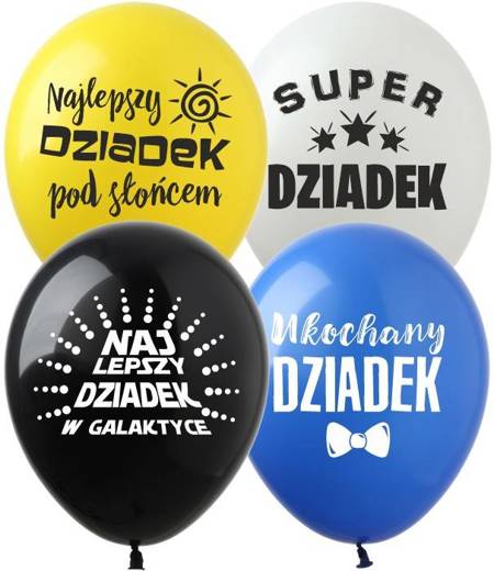 DLA DZIADKA balon gumowy z nadrukiem Dzień Dziadka 1 szt. mix