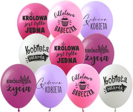 DLA KOBIETY balon gumowy z nadrukiem 1 szt.