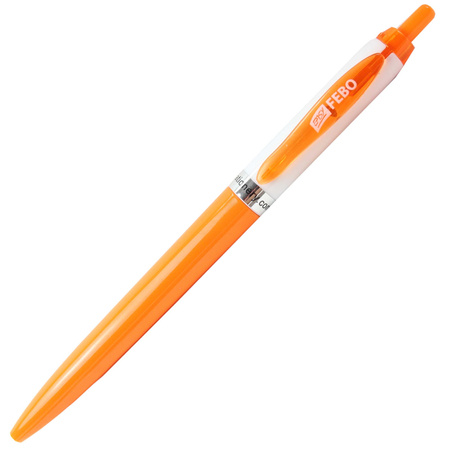 Długopis uniwersalny niebieski wkład FEBO pomarańcz