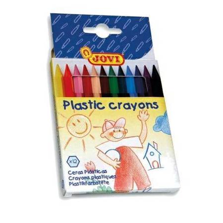 Kredki świecowe 12 kolorów Plastic crayons (heksagonalne) JOVI 