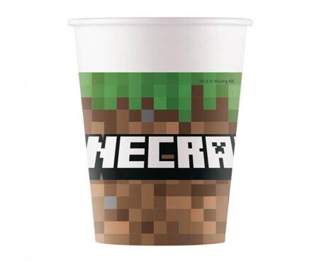 Kubeczki papierowe Minecraft 200ml 8 szt.