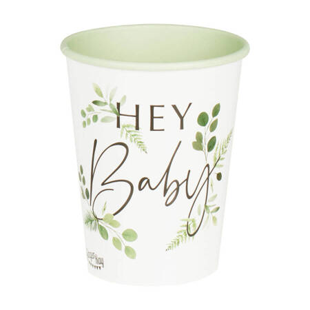 Kubek kubeczek papierowy Hey Baby 8 szt. 266 ml seria Botanical