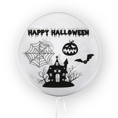 Kula transparentna balon foliowy Bubble 45 cm - HALLOWEEN