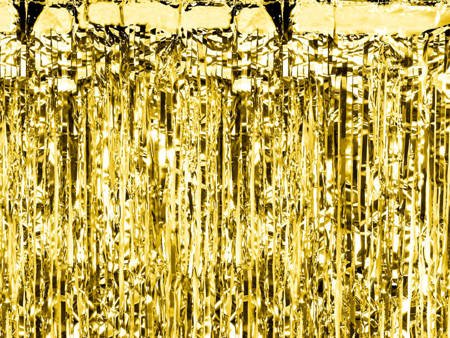 Kurtyna Party wisząca 90 x 250 cm złota