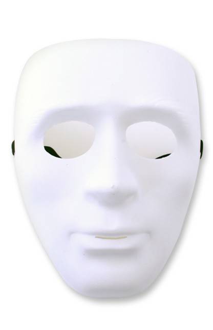 Maska gładka biała do malowania
