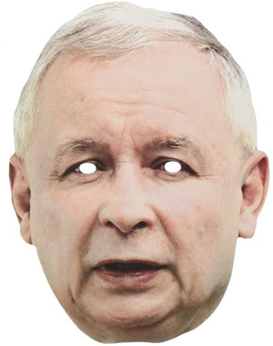 Maska papierowa Znana Twarz - Jarosław Kaczyński