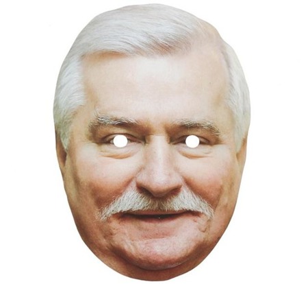 Maska papierowa Znana Twarz - Lech Wałęsa
