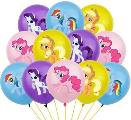 My Little Pony kucyki balony gumowe z nadrukiem 12 szt. mix 