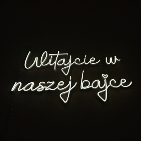 Napis LED neon - Witajcie w naszej bajce! (plexi) 03