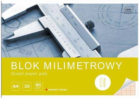 Papier milimetrowy blok A4 20 kartek