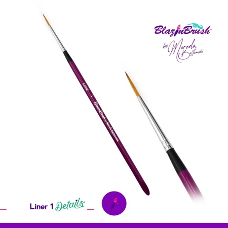 Pędzel do malowania twarzy i ciała BLAZIN BRUSH Liner #1