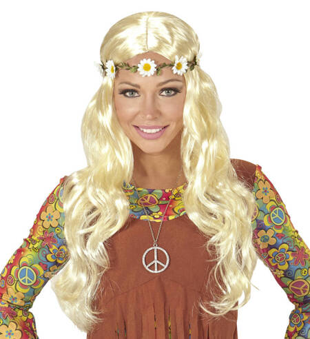 Peruka blond długa hippie księżniczka