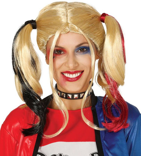 Peruka blond kucyki a'la Harley Quinn 