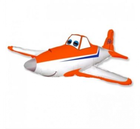 Samolot DUSTY pomarańczowy balon foliowy 24'' 