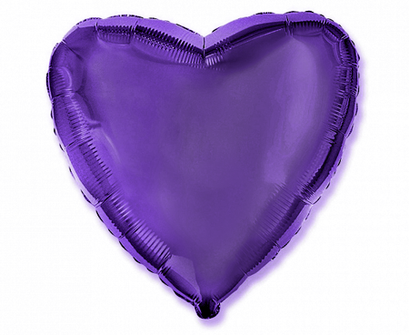 Serce jednokolorowy balon foliowy 18''