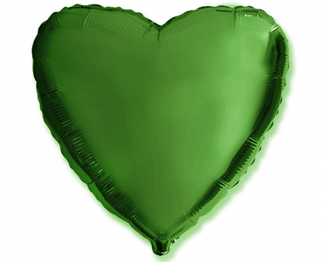 Serce jednokolorowy balon foliowy 18''