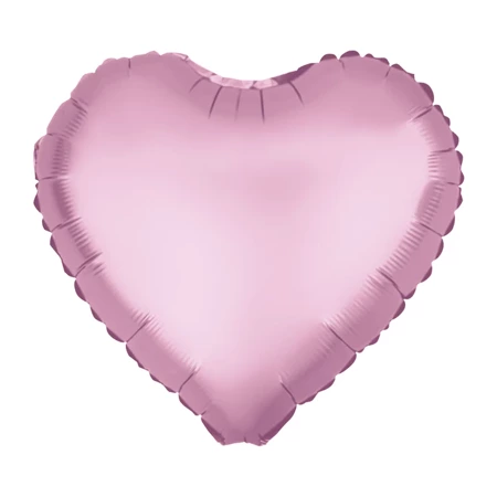 Serce satynowe balon foliowy Anagram 18'' różowe