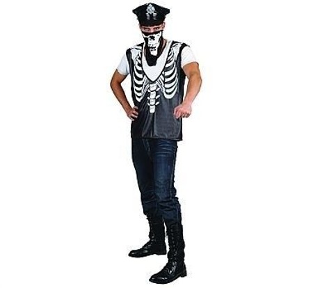 Szkielet Gangstera Strój dla dorosłych halloween (czapka, maska, bluza)